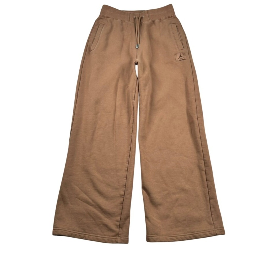 Jordan Flight Fleece Wide Leg Sweatpants Brown FV7155-223 Womens Small